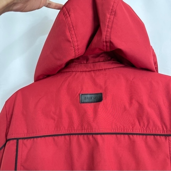 Baubax Men’s Water Resistant Bomber Travel Jacket in Red With A Hood sz M - Picture 16 of 16